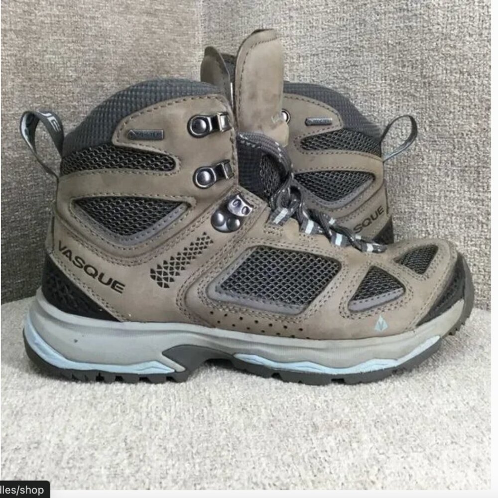 Vasque Hiking Boots Womens 7.5 M Brown Ankle Lac Waterproof Vibram Sole 7195